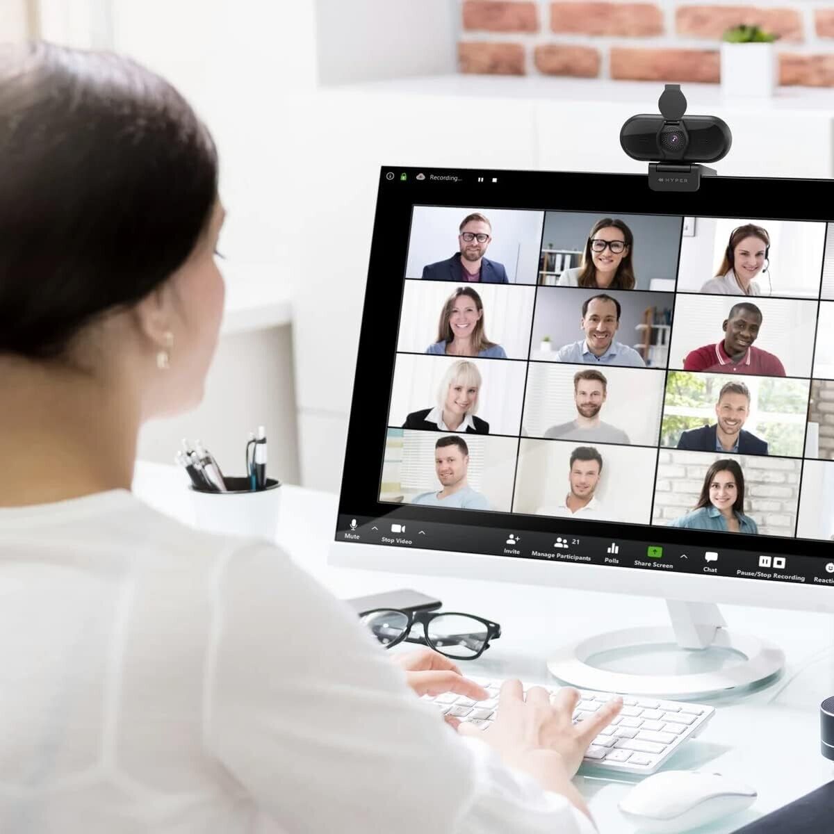 Hyperdrive HyperCam Highest Quality HD 1080p with Stereo Sound USB Webcam Black