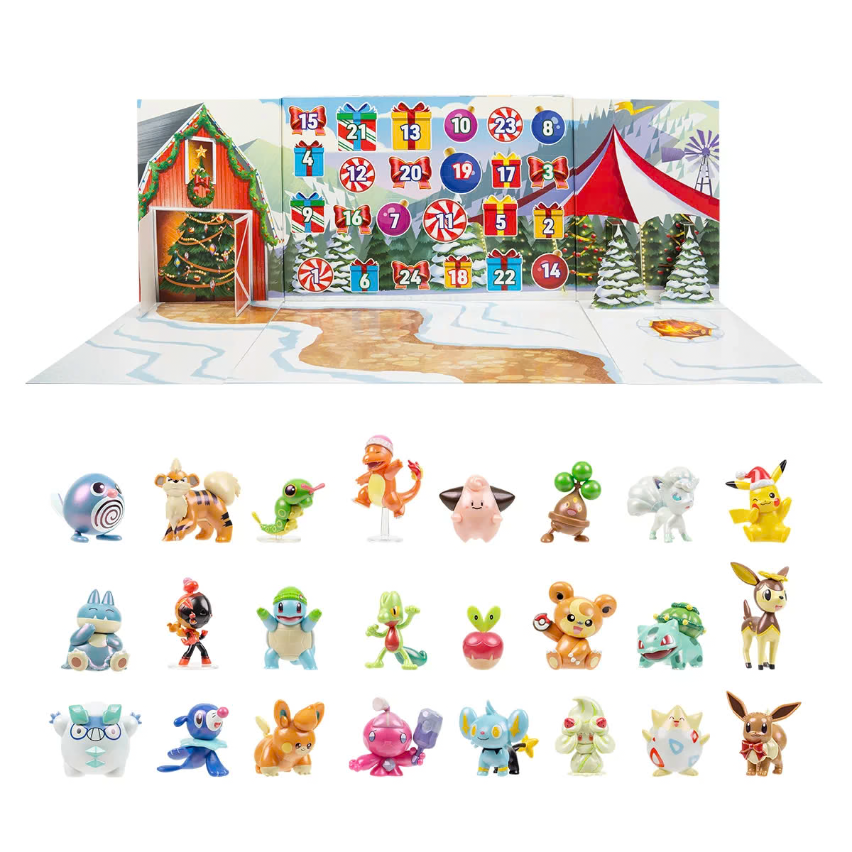 Pokemon 24 Day Advent Calendar Christmas Countdown Battle Figures Holiday Toy