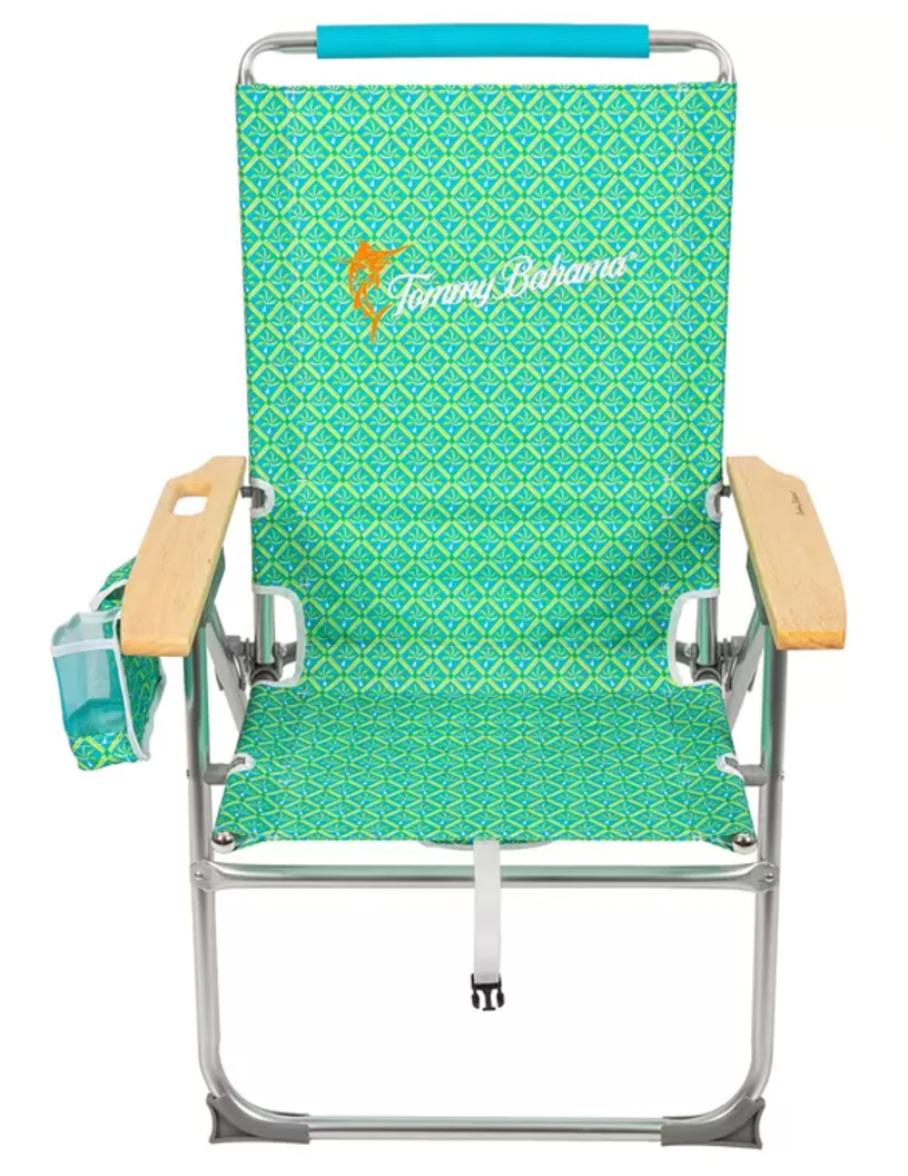Tommy Bahama Hi-Boy Beach Chair Blue / Green Palm Assorted *