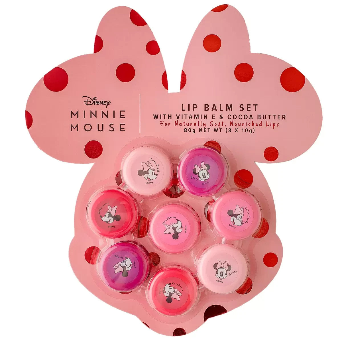 Disney Minnie Mouse Macaron Lip Balm Set 8 x 10g