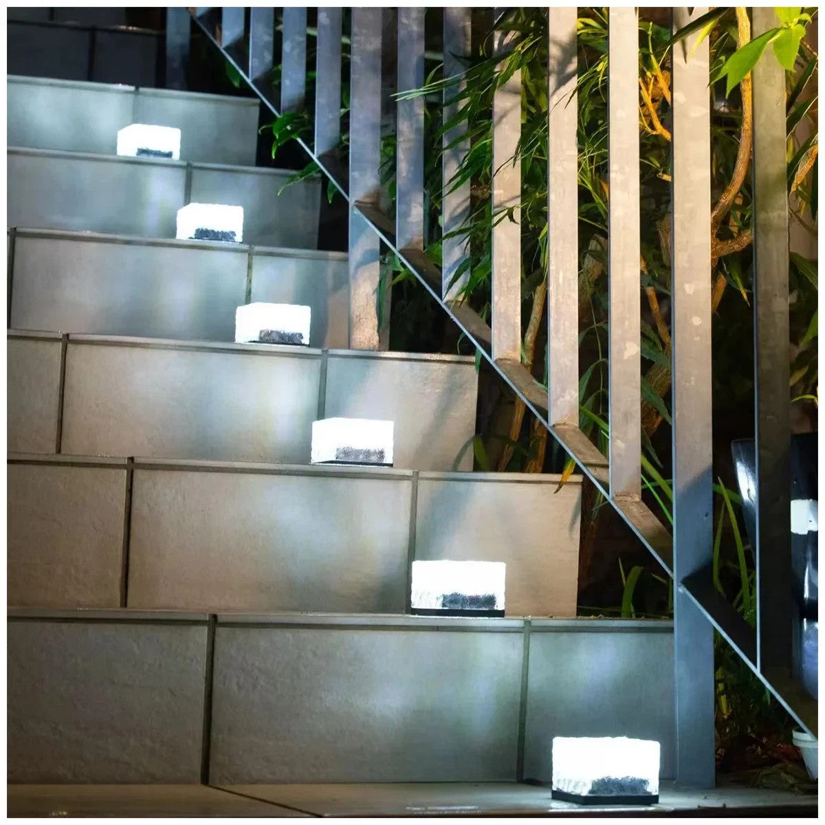 Dais Solar Brick Light Outdoor Lights Path Garden Camping LED 6 Pack Cool White