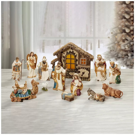 Kirkland Signature Nativity Set 14-Piece Christmas Indoor Decor