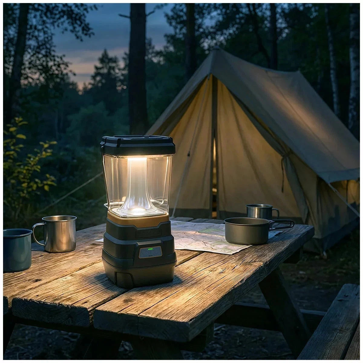 Duracell 5000 Lumen Tri-Powered Lantern Portable Indoor Outdoor 4 Lighting Modes