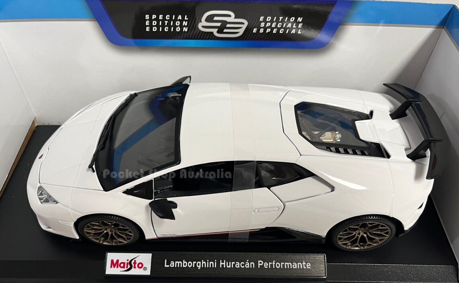 MAISTO SE LAMBORGHINI HURACAN PERFORMANTE 1:18 DIECAST MODEL Car Toy White