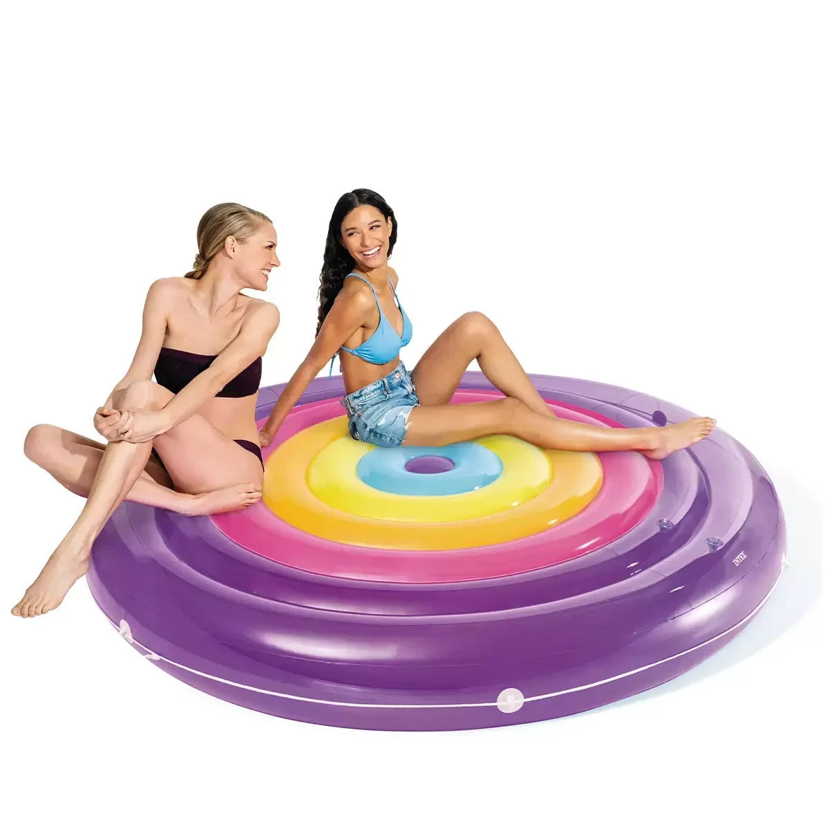 Intex Rainbow Fiesta Island Pool Float 2.01M x 24cm Pool Lounge