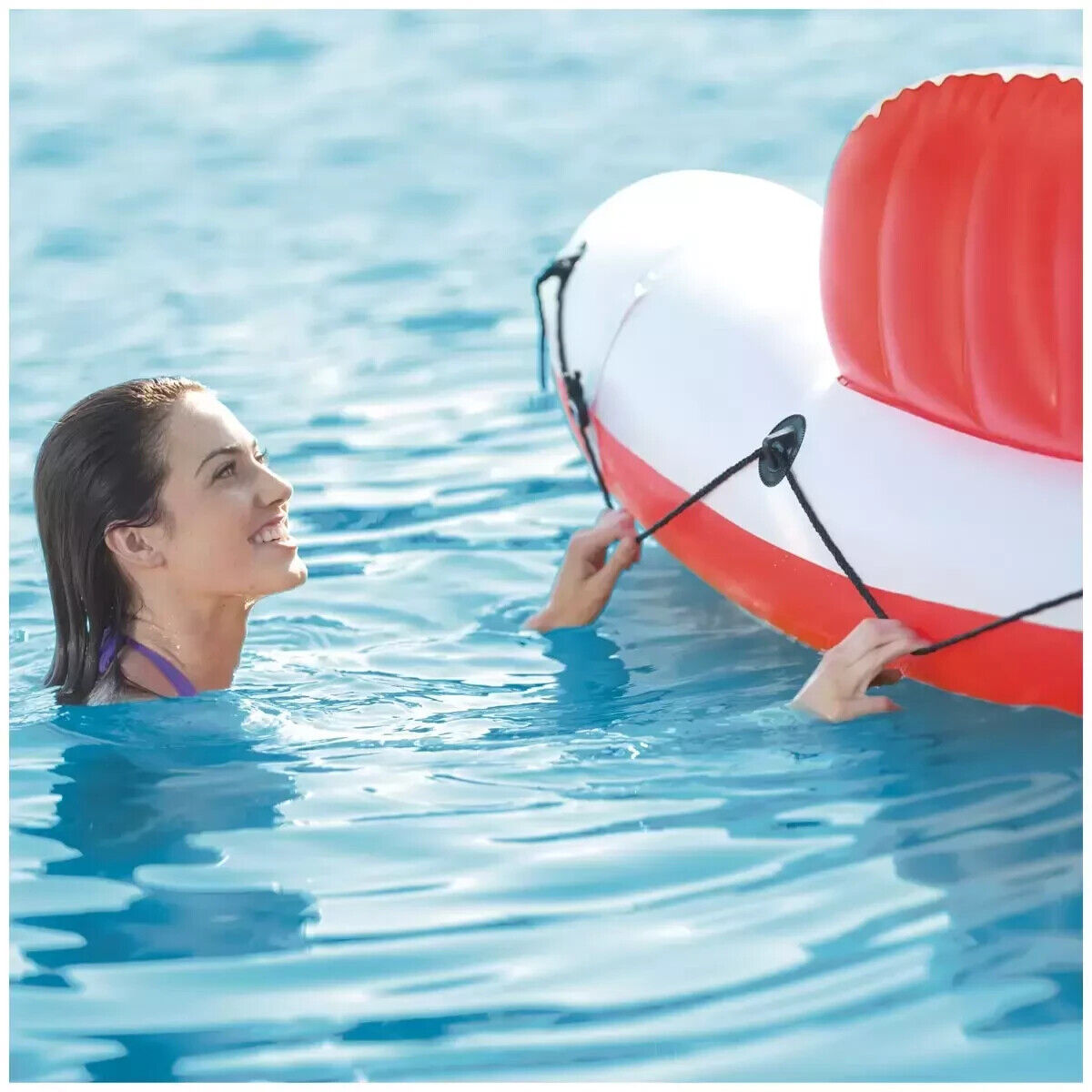 Intex Marina Breeze Island Inflatable Swimming Pool Party /Beach Float 2.59M
