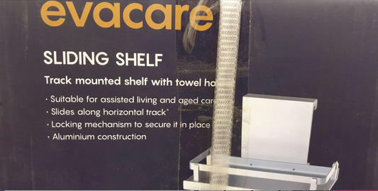 Evacare Sliding Shelf Trading Mounted Shelf with Towel Holder Brand New