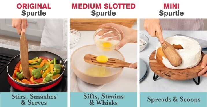 Mad Hungry Kitchen Spurtles 3 Pcs Set Kitchen Cooking Utensils As Seen ON TV