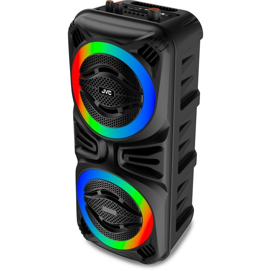 JVC Portable Bluetooth Party Speaker TWS LED lights FM Radio Aux Mic 60W RMS