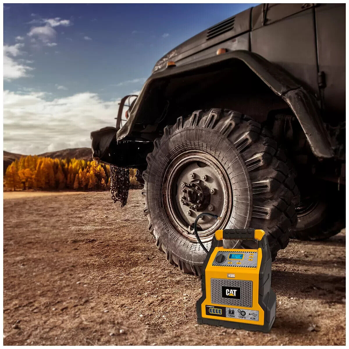 CAT Jump Starter & Air Compressor Professional Grade Power Station 1200 Peak Amp