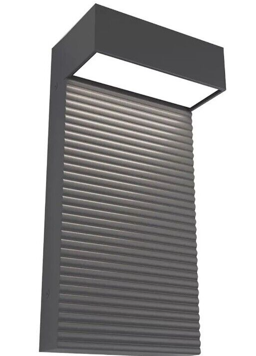 Artika Mettle LED Indoor Outdoor Wall Mounted Light Fixture Weatherproof Black