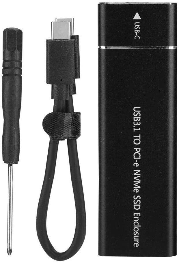 PCI-E NVMe M.2 SSD (M Key) to USB 3.1 Type C External Enclosure Case Aluminum