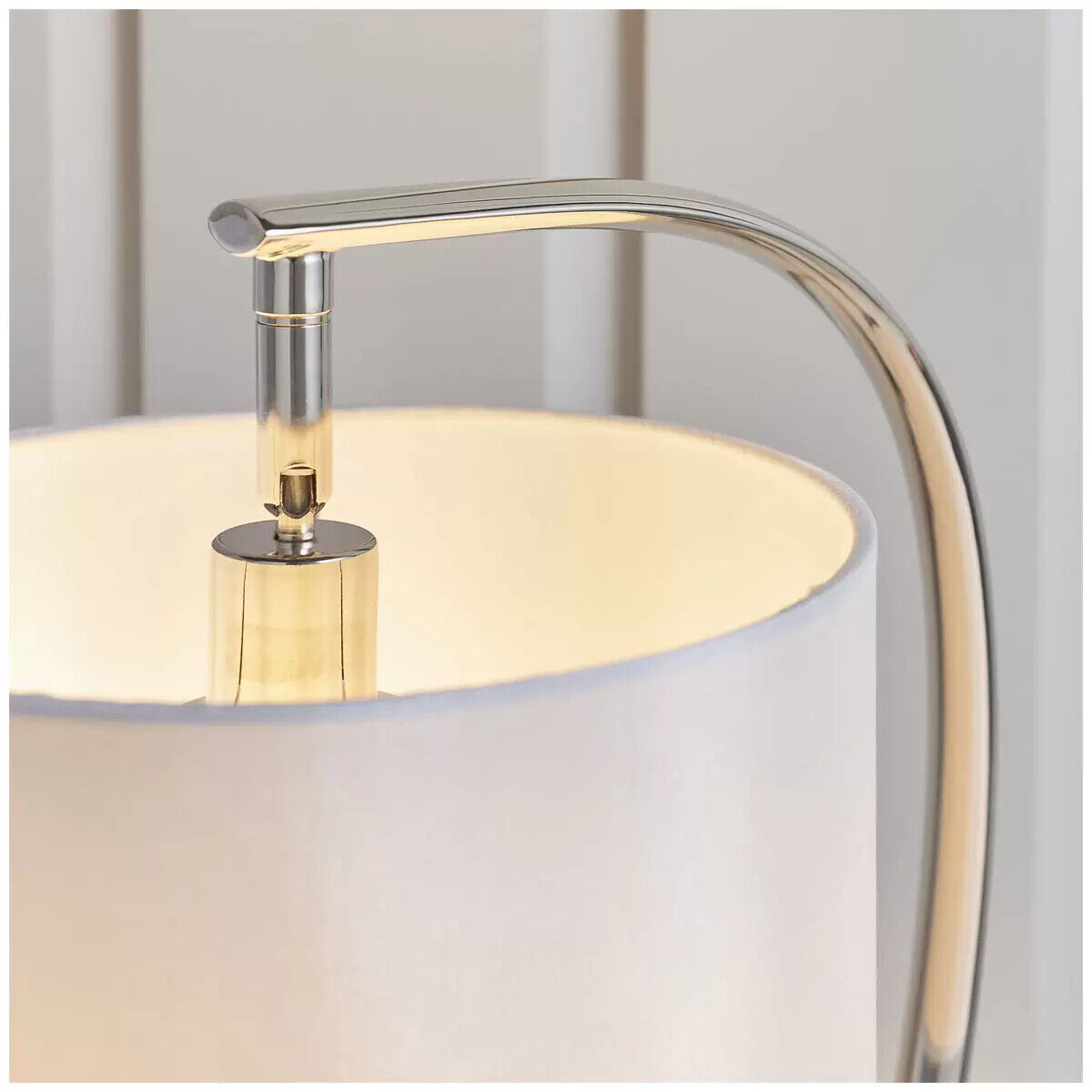 Hudson Living Bright Nickel Table Lamp Josephine Study Bedroom Night Light 