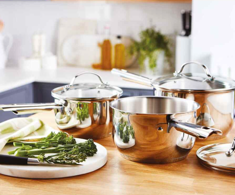 Crofton 3 piece Stainless Steel Saucepan Set