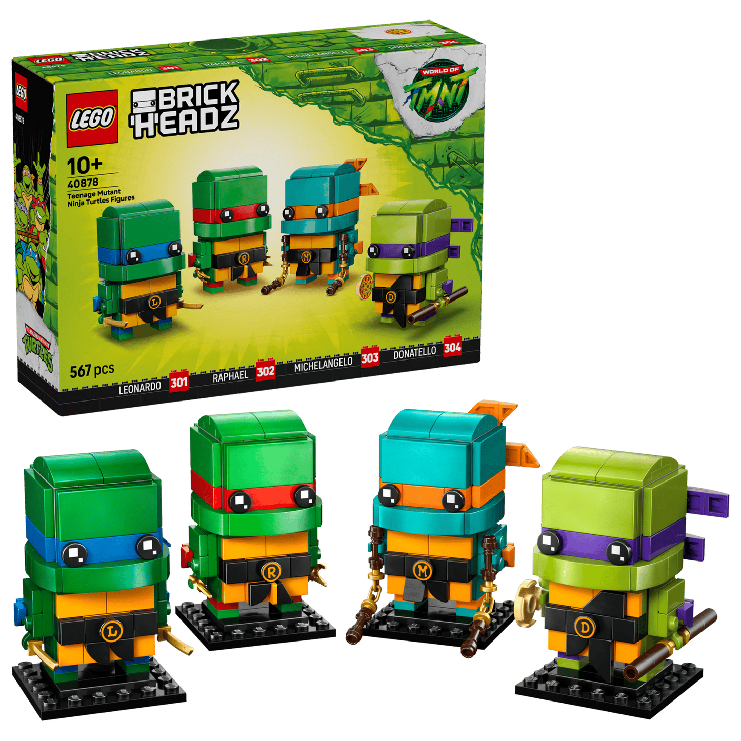 LEGO 40878 BrickHeadz World Of TMNT – Teenage Mutant Ninja Turtles Figures