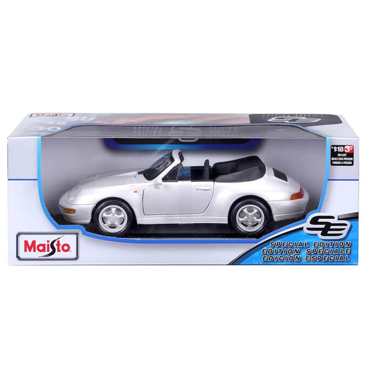 Maisto 1:18 Porsche 911 Carrera Convertible Pearl White Die Cast Toy Diecast Car