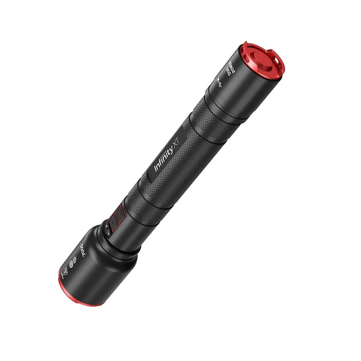 Infinity X1 7000 Lumen Dual Power Rechargeable Flashlight LED Tactical Torch