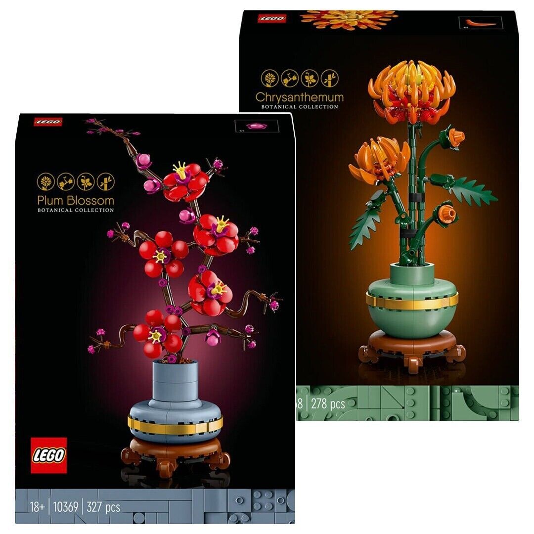 LEGO Icons Botanical Collection 10368 10369 Chrysanthemum & Plum Blossom NEW