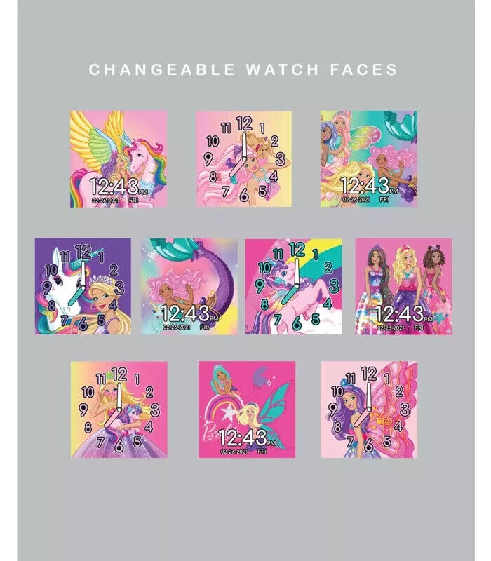 Barbie Kids Smart Watch - Pink /Camera Time Learning Video & Calculator