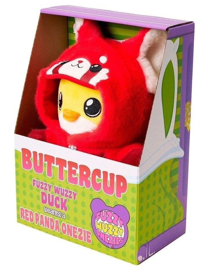 Fuzzy Wuzzy Buttercup Soft Duck in BIG Red Panda Sensory Teddy