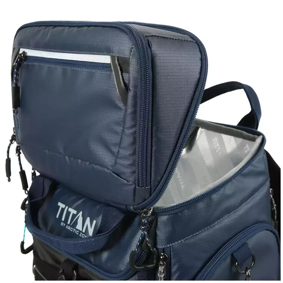 Titan by Arctic Zone 26 Can Backpack Cooler Navy
