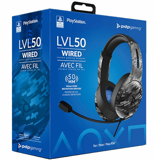 PDP LVL50 Wired Stereo Gaming Headset for PS4/PS5 Black
