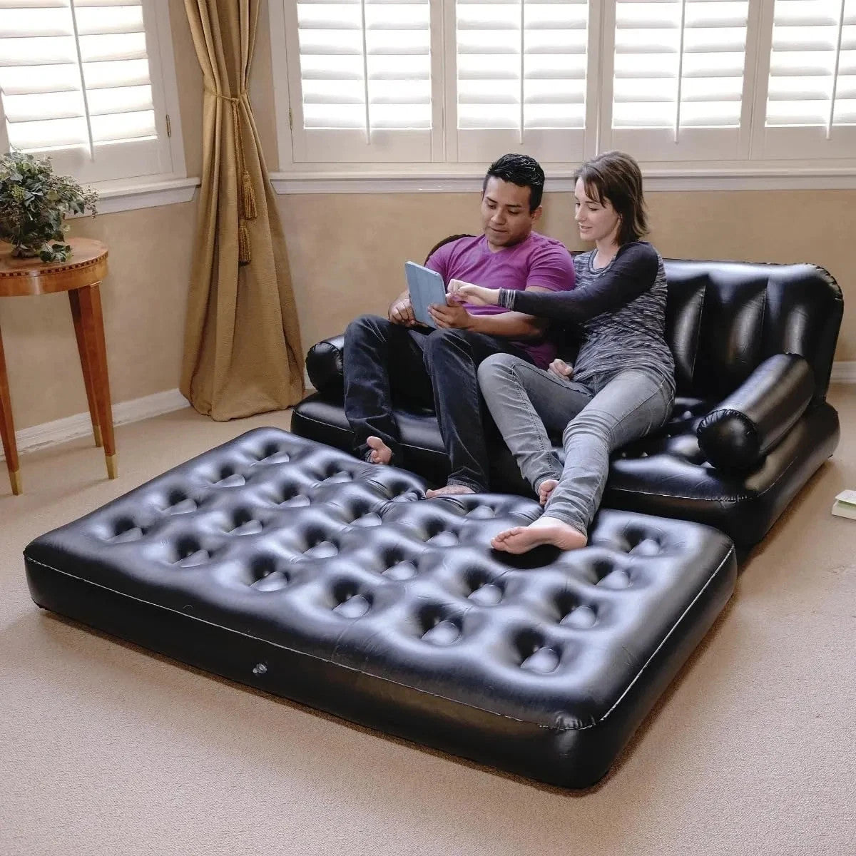 Bestway 5 IN 1 Inflatable Sofa Bed Mattress Lounge Couch Armchair Portable