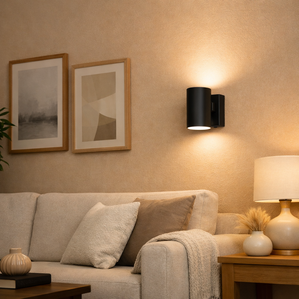 Ikea NYMANE Wall Up Lamp Downlighter Wired Black Designer Mikael Warnhammar