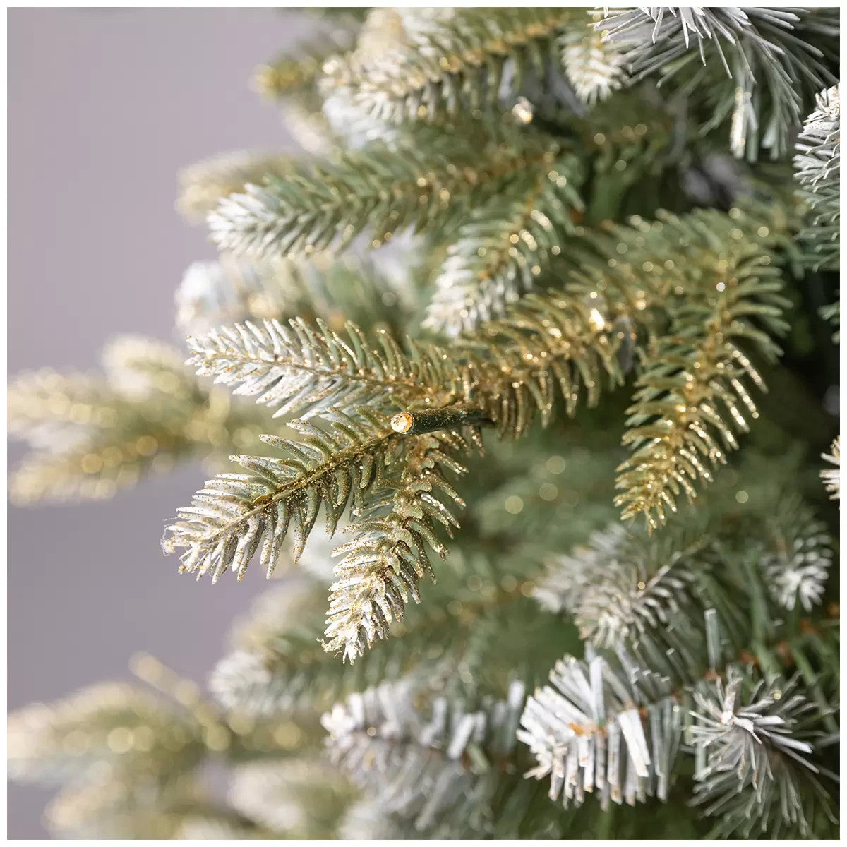 Pre-Lit Glitter Frosted Potted Christmas Tree 1.37m LED Lights Artificial Decor