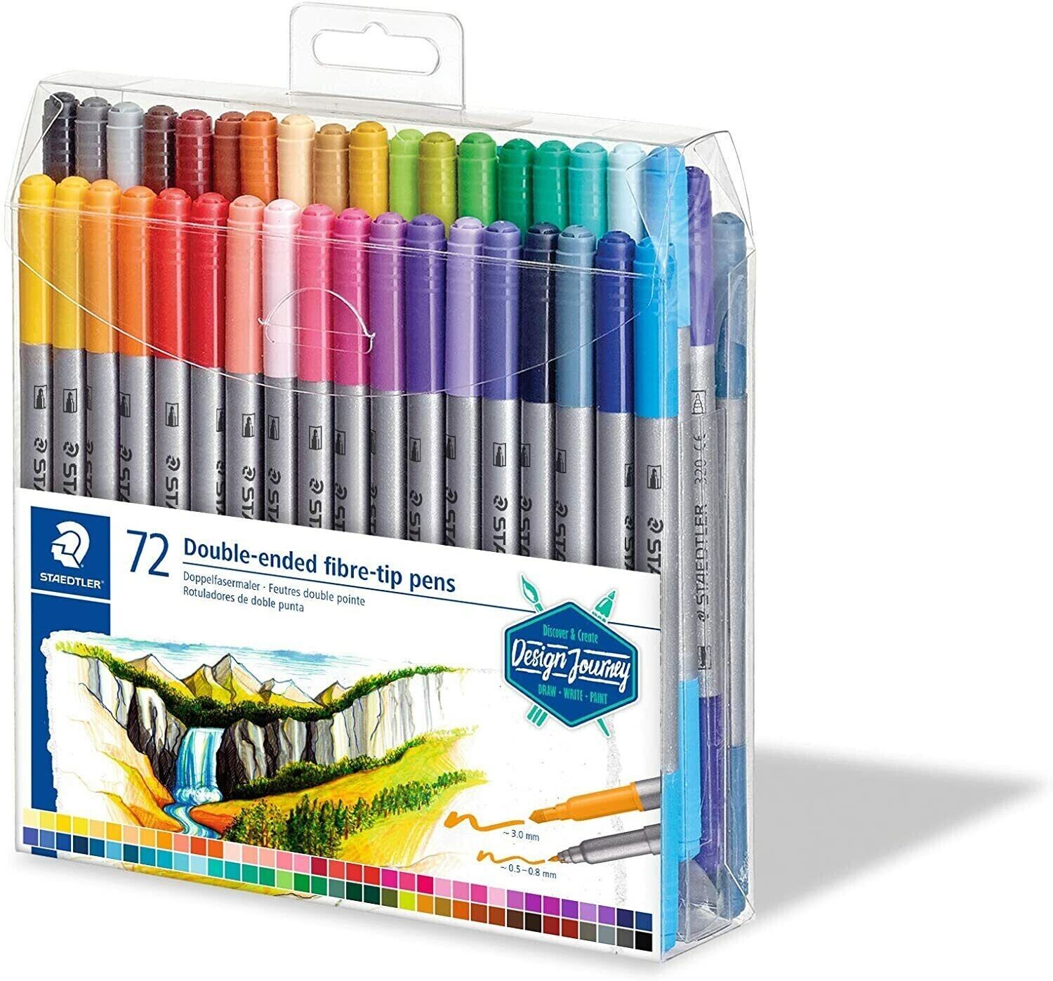 Staedtler 3200 TB72 Design Journey Double-ended Fibre-tip Pens Set of 72