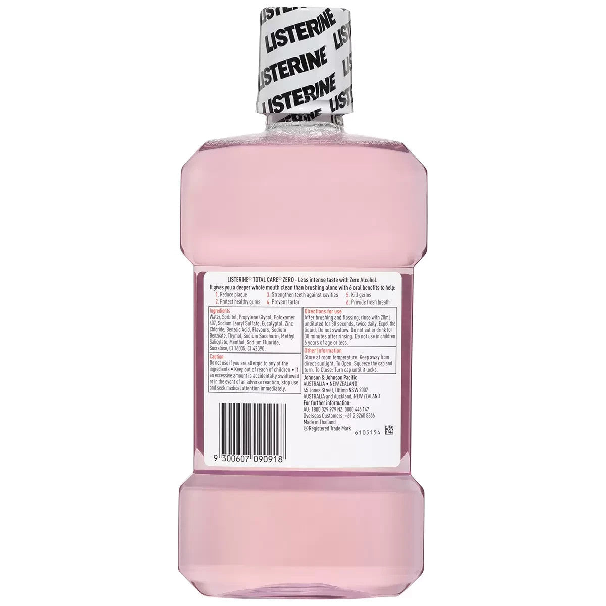 3 x1 L Listerine Total Care Zero Alcohol Mouthwash