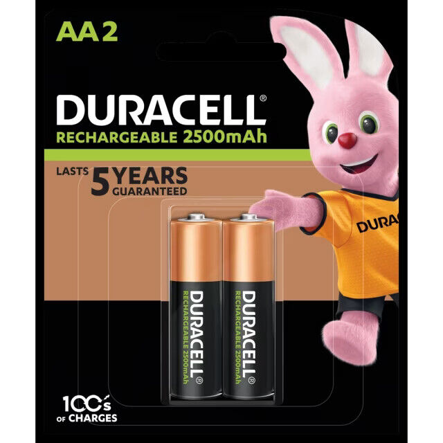 Duracell Rechargeable Batteries AAA  900 mAh / AA 2500 mAh Genuine 