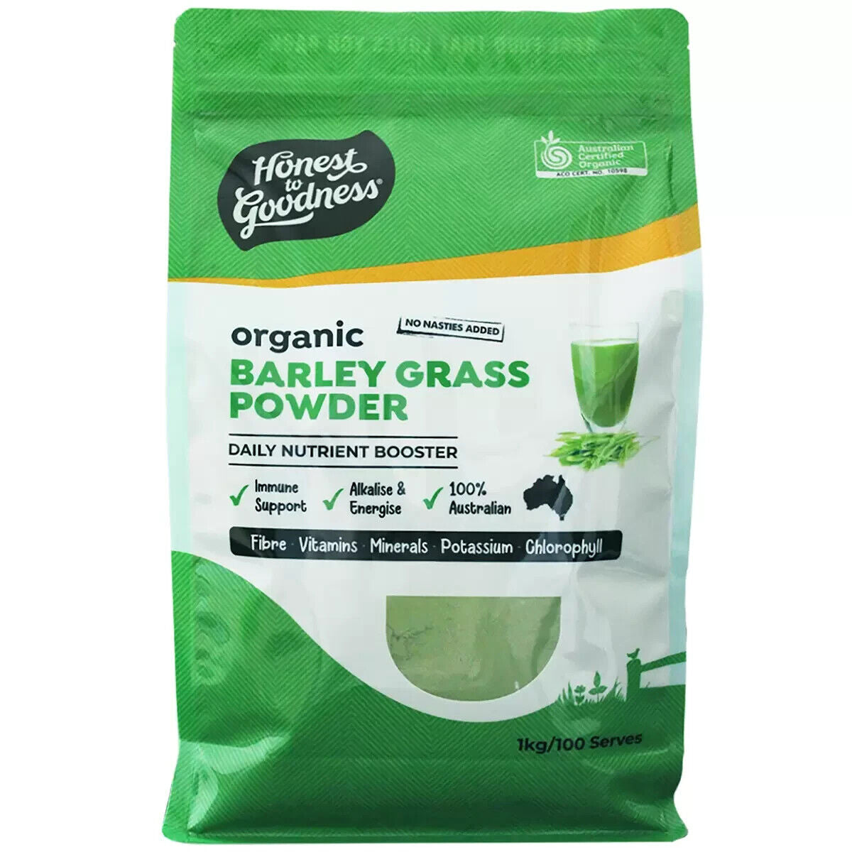 Honest to Goodness Organic Supergreens Blend Powder 1kg