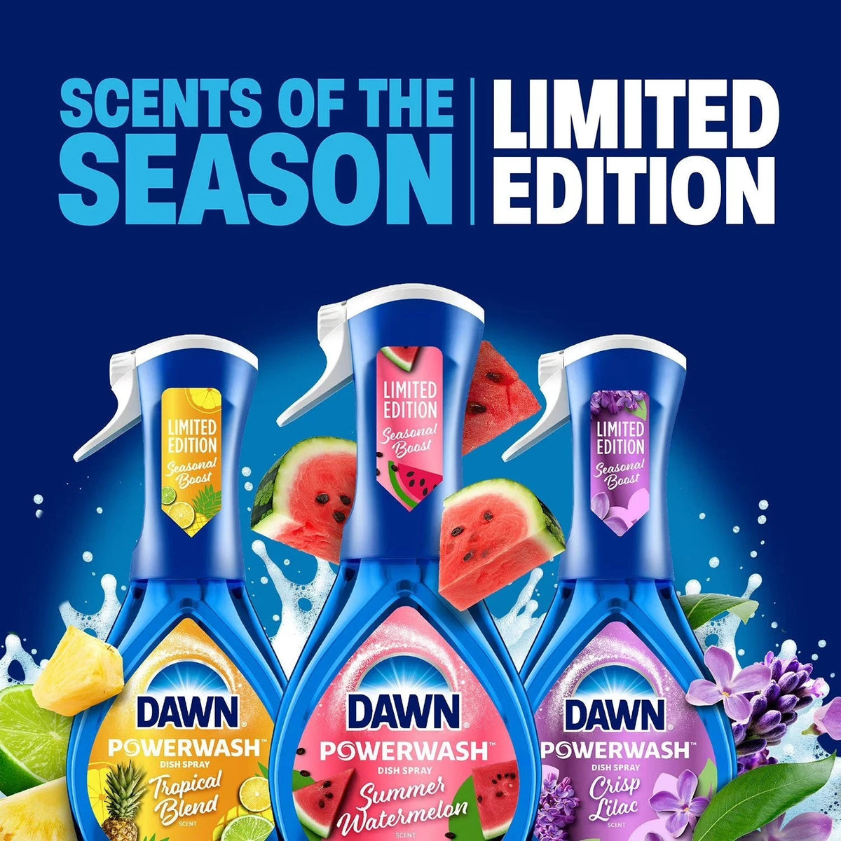 Dawn Powerwash Dish Spray Spring Variety Pack 1 Bottle + 2 Refills 48oz