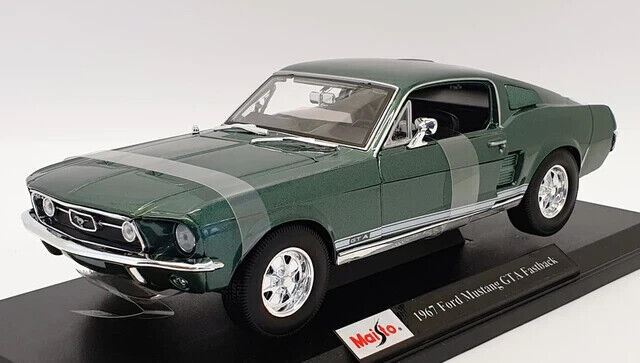 Maisto 1/18 Diecast Special Edition 1967 Ford Mustang GTA Fastbacks Green