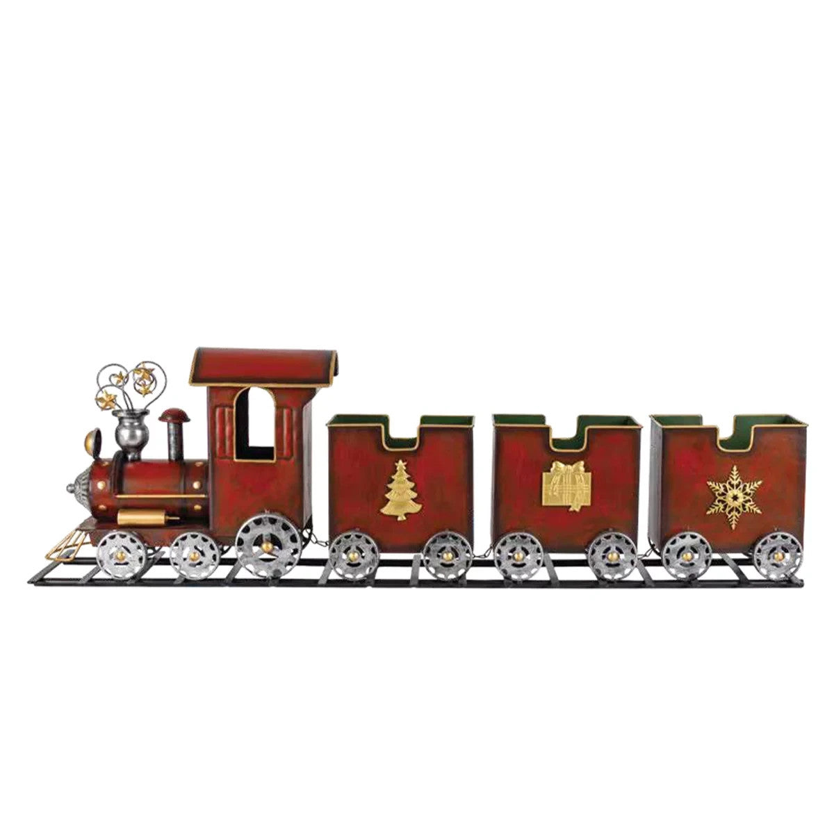 80cm Red Metal Christmas Train Decoration Polar Express
