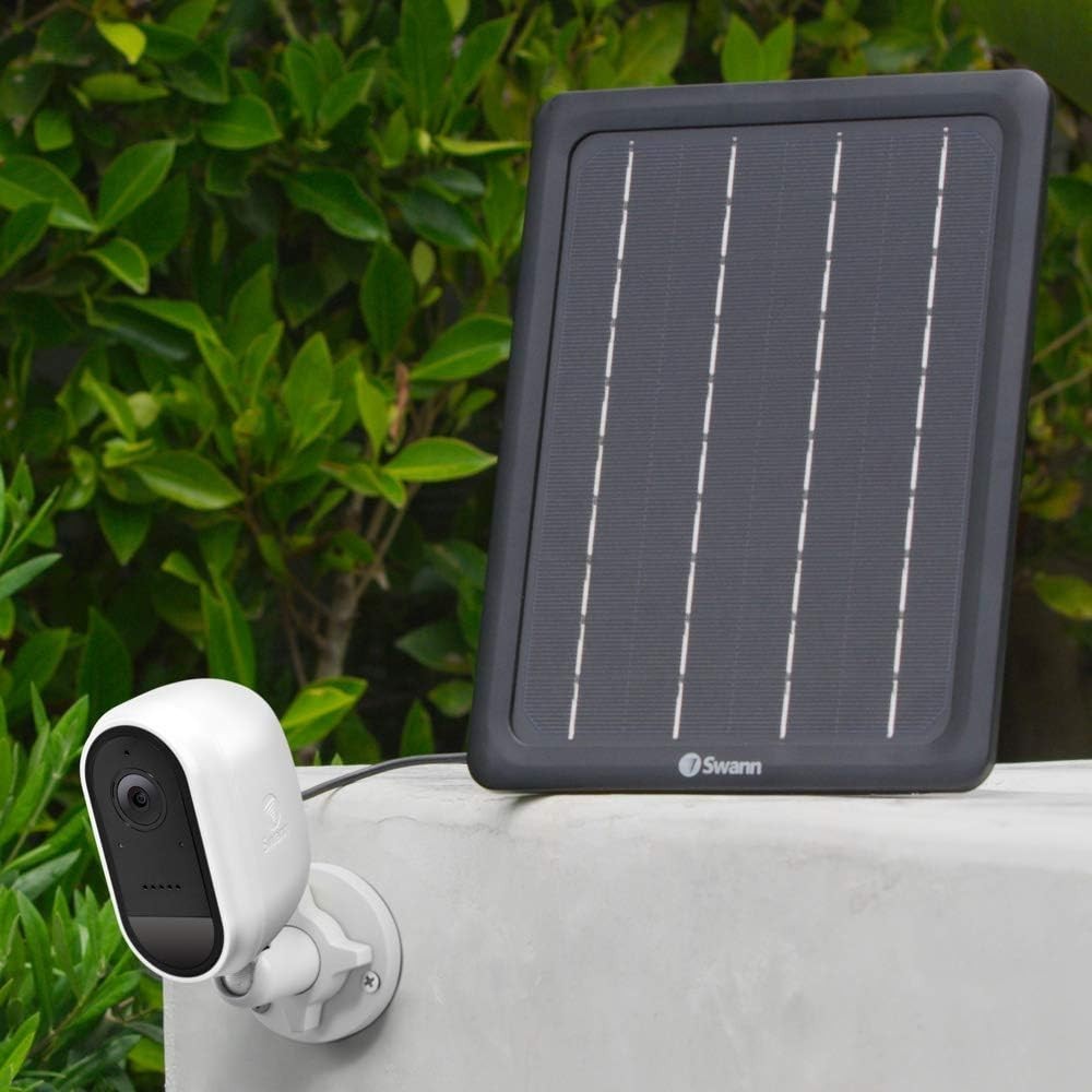 Swann Outdoor Solar Panel with Outdoor Mount Stand for Wire-Free Security Camera