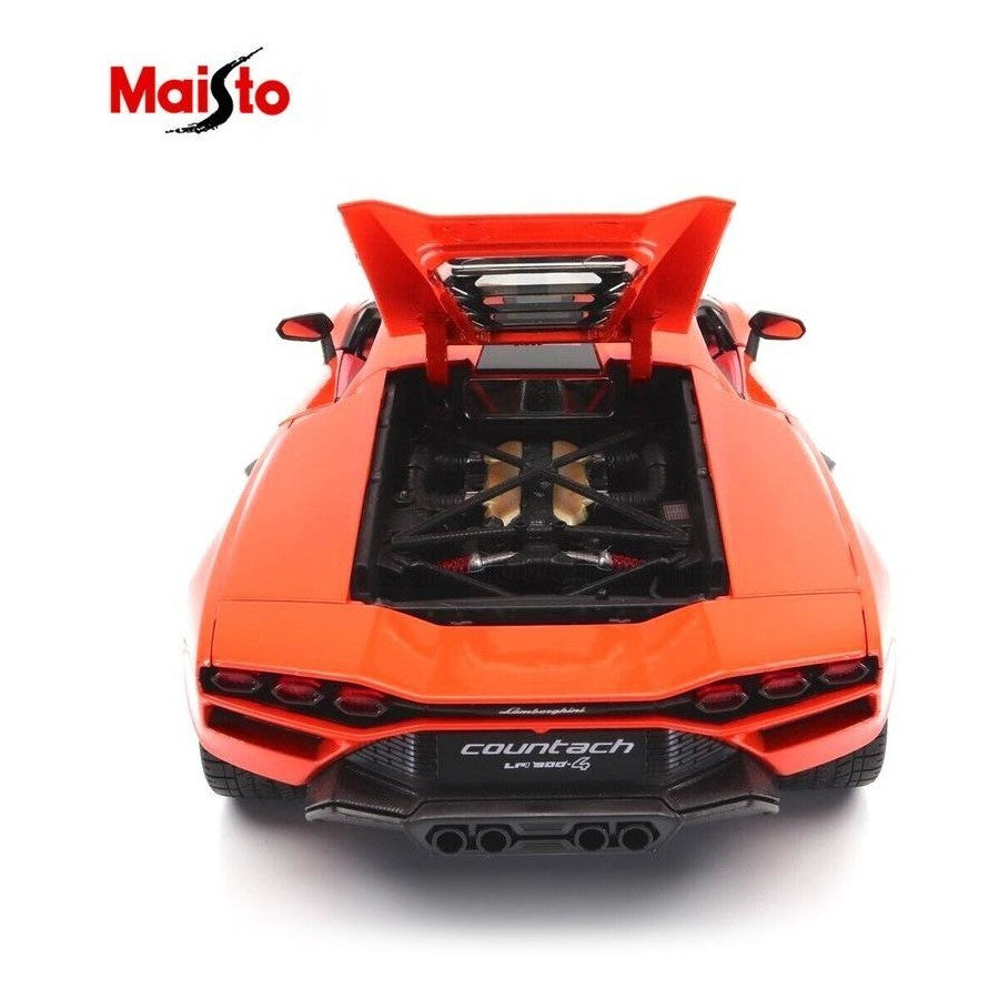 Maisto 1/18 2021 Lamborghini Countach LPI 800-4 Orange 1:18 Diecast Car Toy
