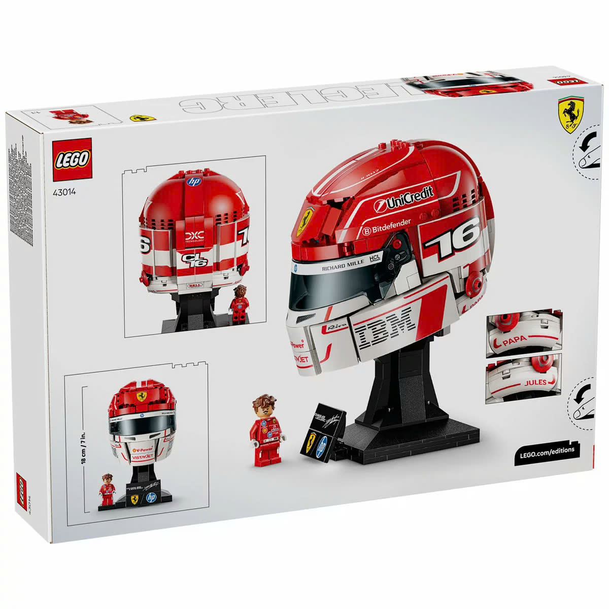 LEGO Editions: Scuderia Ferrari HP Charles Leclerc Helmet (43014), LEGO Ideas,