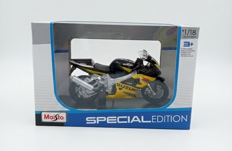 Maisto 1:18 – Suzuki GSX-R600 (Yellow) Motorbike – Special Edition Model