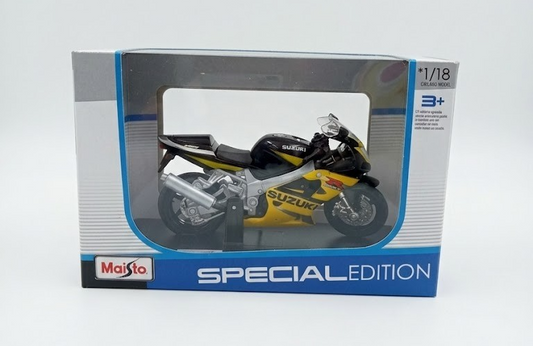 Maisto 1:18 – Suzuki GSX-R600 (Yellow) Motorbike – Special Edition Model