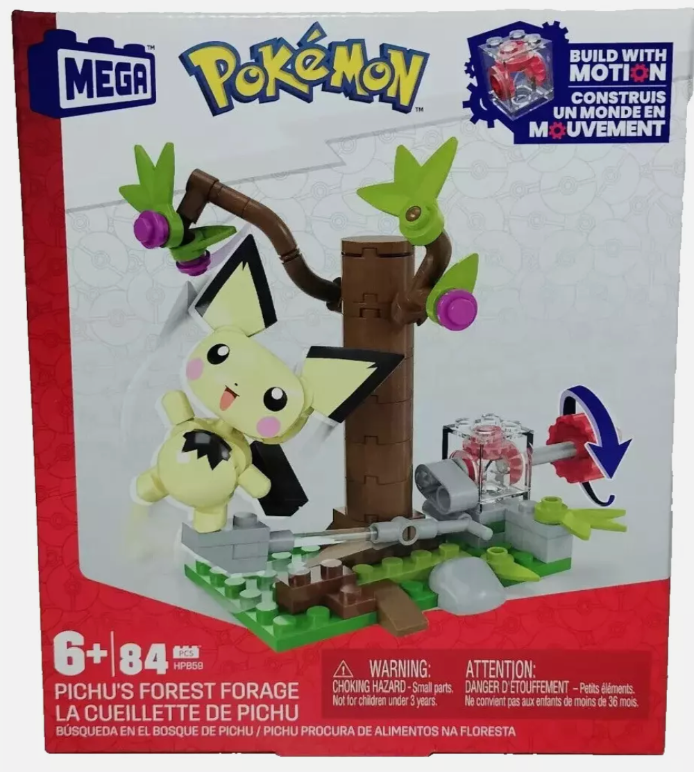 Mega Pokemon Pichus Forest Forage Build with Motion Age 6+ 84 Pcs