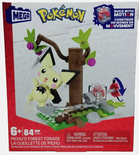 Mega Pokemon Pichus Forest Forage Build with Motion Age 6+ 84 Pcs