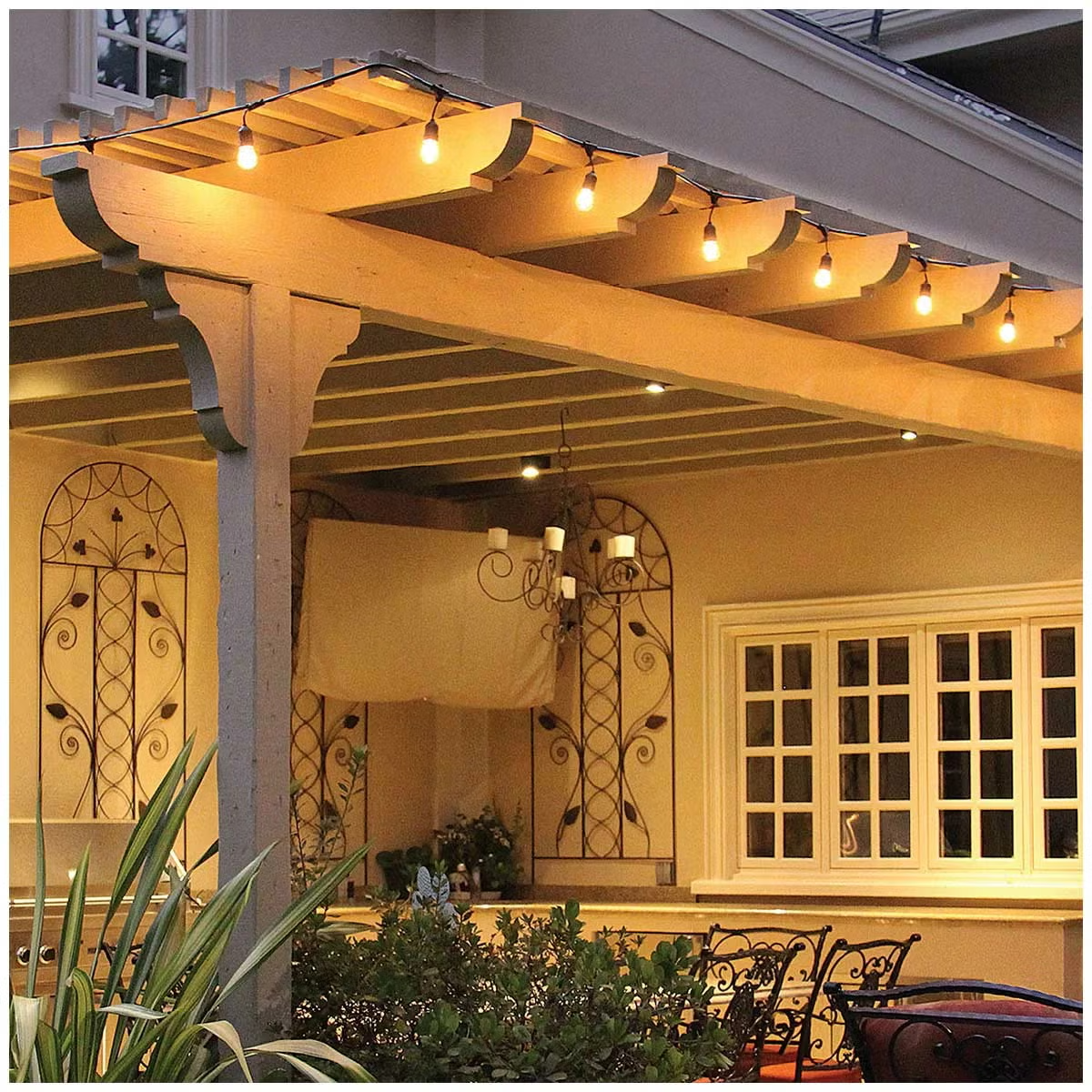 Feit Electric 14.6m/48ft Commercial LED String Lights Heavy Duty Indoor/Outdoor