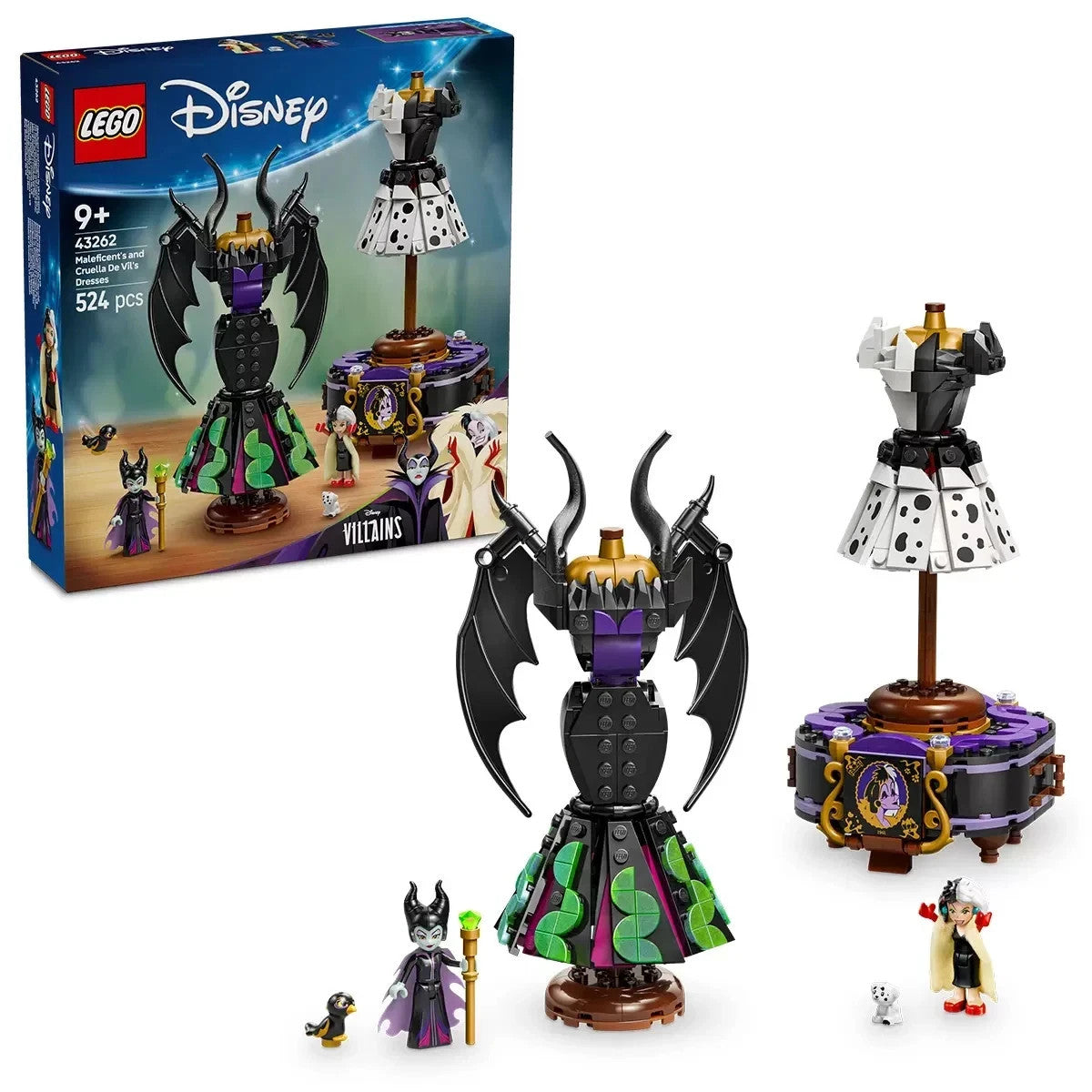LEGO Disney Villains Maleficent’s and Cruella De Vil’s Dresses 43262 - BNIB