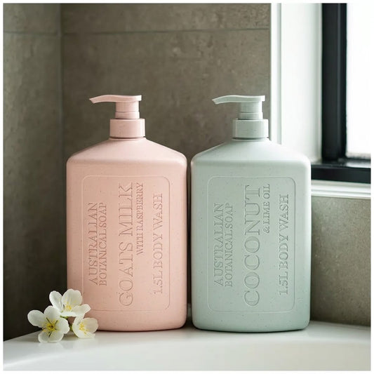 Australian Botanical Body Wash 1.5L Goats Milk With Raspberry / Coconut and Lime
