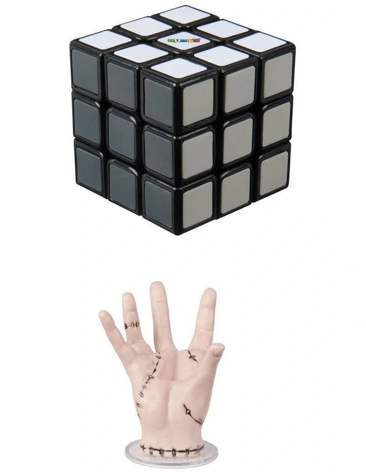 Rubik's Cube Wednesday Greyscale Cube include "Thing" display stand
