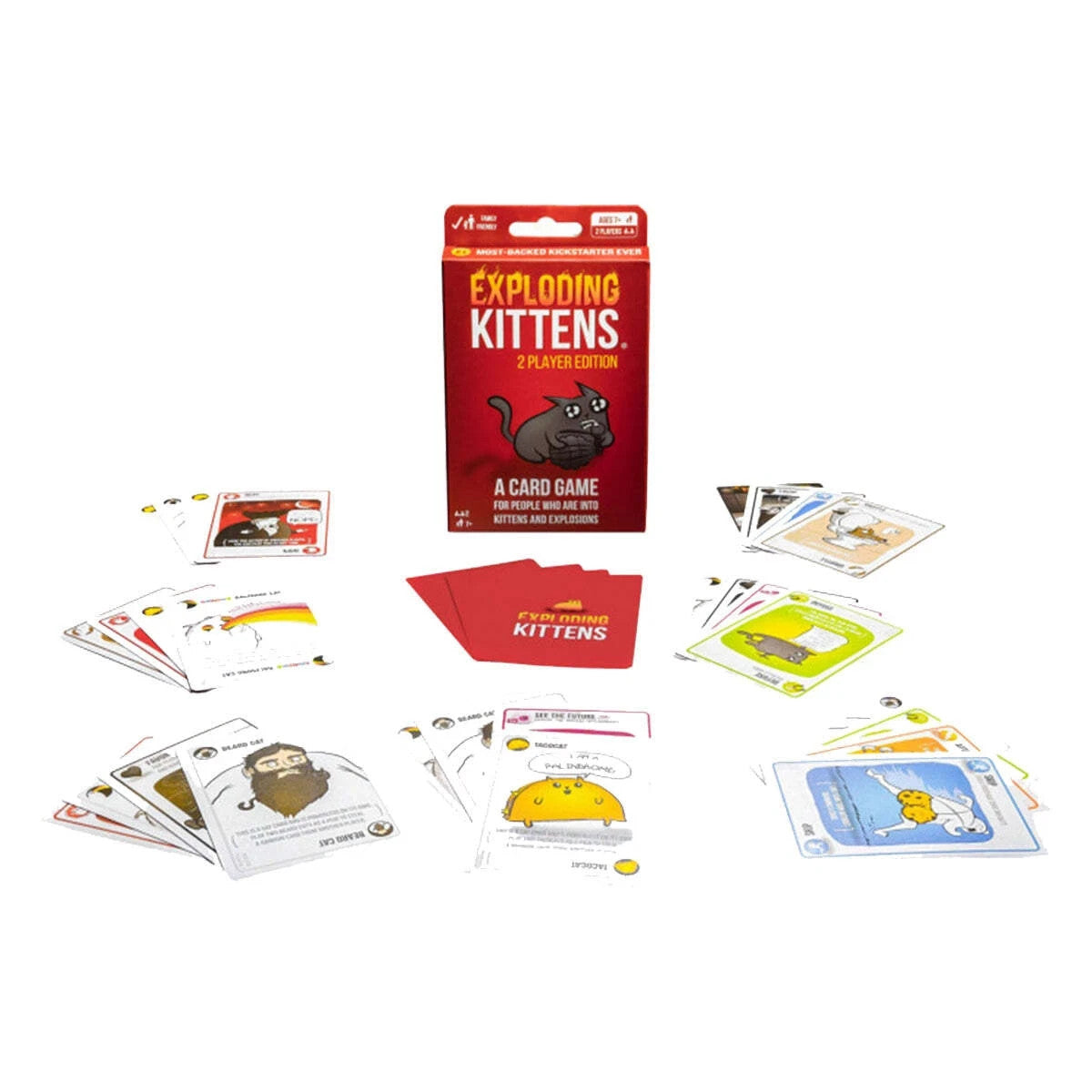 Genuine Exploding Kittens 2 Player Edition Card Game 7+