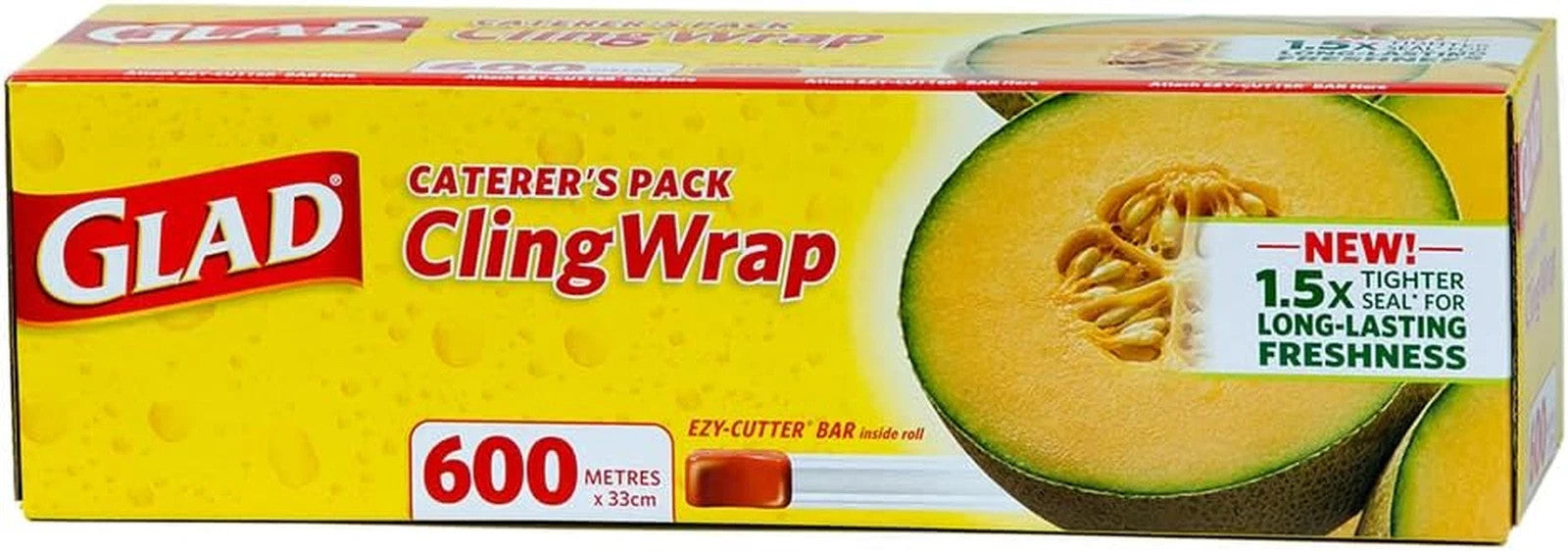 Glad Wrap, 600 Metre Clear Cling Wrap, Bpa-Free, Microwave Ready, 600M X 33Cm,