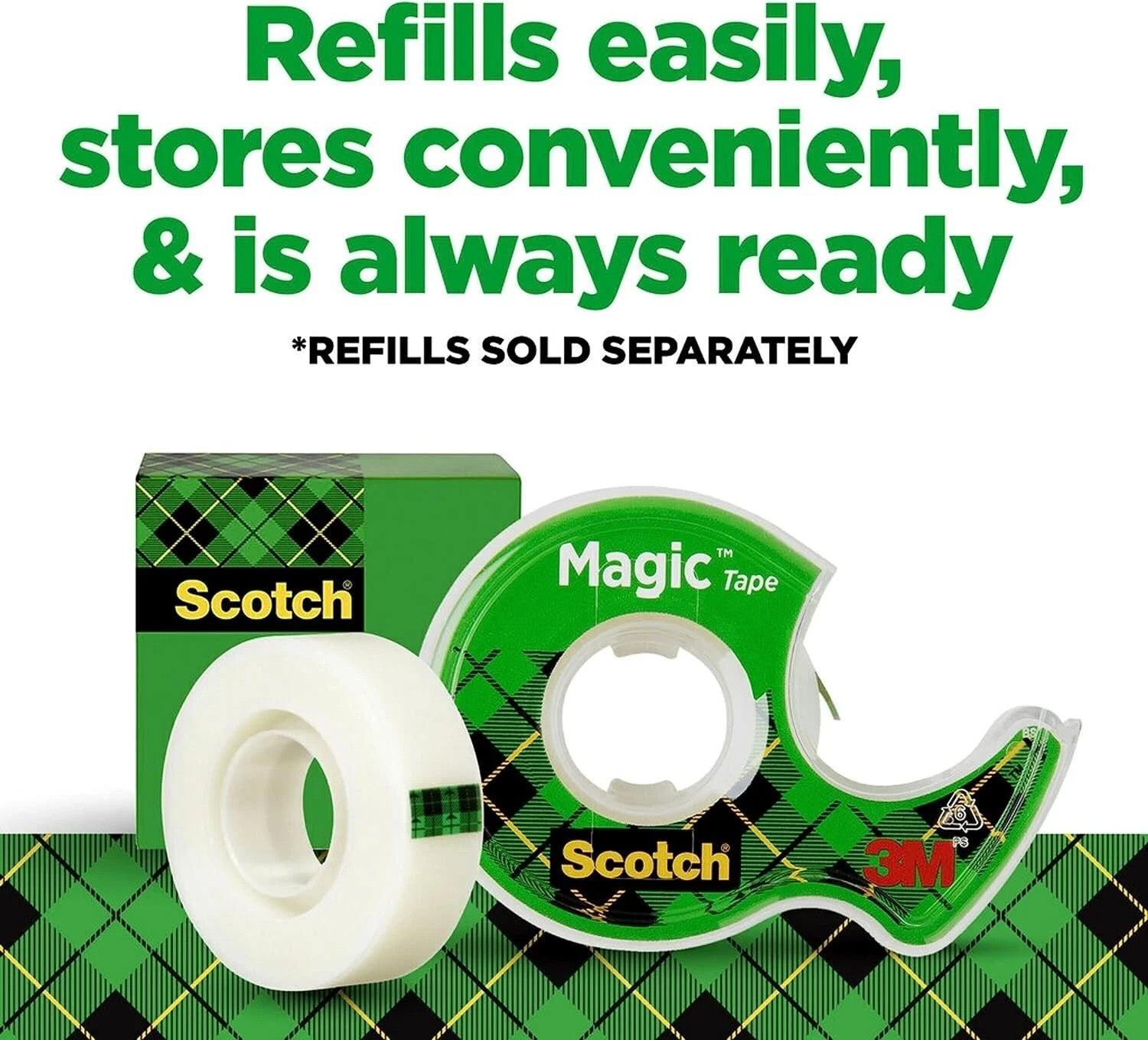 Scotch XL Tape Rolls Set Magic Tape & Gift Wrap Adhesive Tape 28m ea w/Dispenser